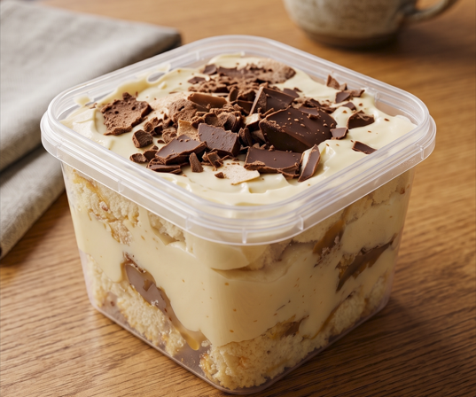 Bolo no Pote de Chocolate Branco com Bombom