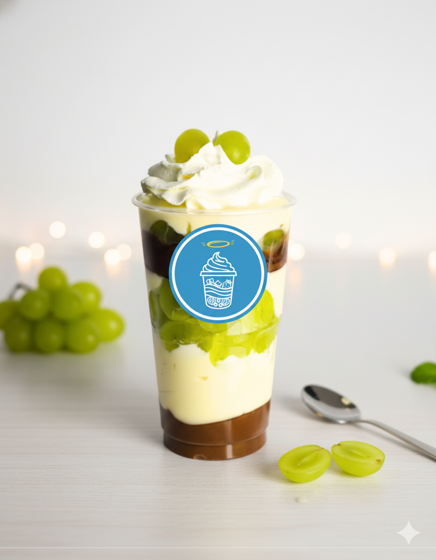 Copo da Felicidade de Nutella Pura com Uvas Verdes